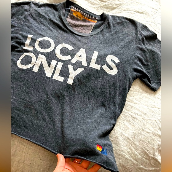 COPY - Used Aviator Nation cropped tee - Picture 1 of 4